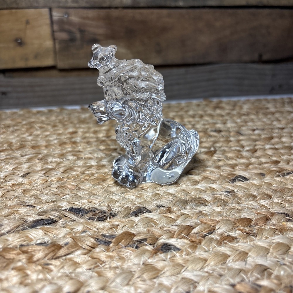 Princess House Crystal Treasures 3.5" Rocking Lion 24% Lead Crystal